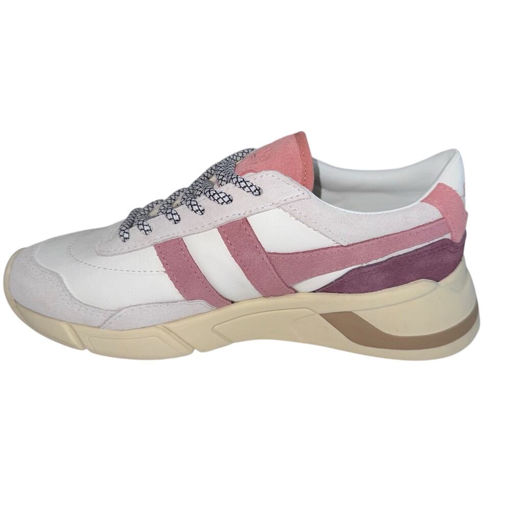 Gola Eclipse Pure Women White dusty rose Pink Lace Up Sneakers Shoes SZ/5 - Picture 6 of 14